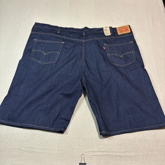 NWT Mens Levi's Sz 52 Big and Tall 569 Loose Straight Fit Dark Wash Denim Shorts - Picture 1 of 6